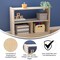 Flash Furniture Bright Beginnings Commercial Grade 3 Section Modular WoodenClassroom Open StorageUnit, Safe, Kid Friendly Design, Natural MK-KE23933-GG - alternate 2